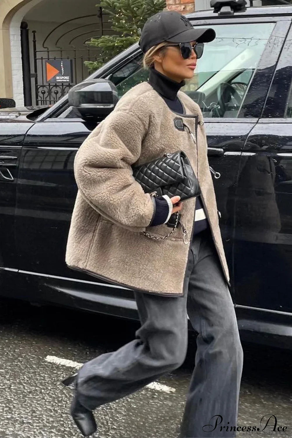 Cashmere Metal Snap Cardigan Coat