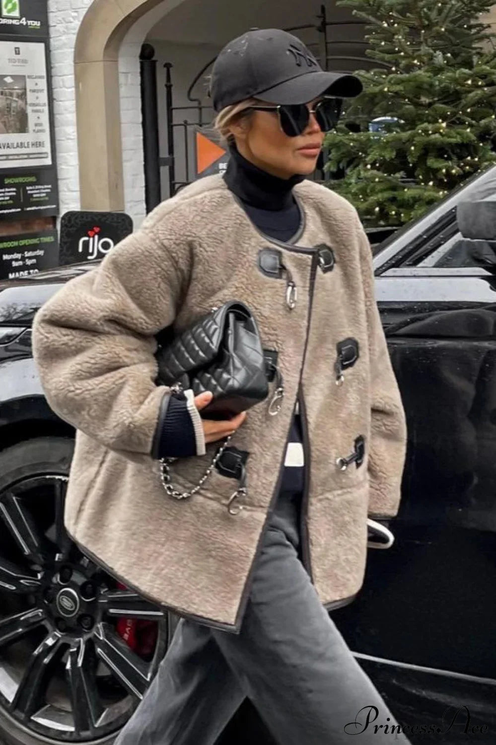 Cashmere Metal Snap Cardigan Coat